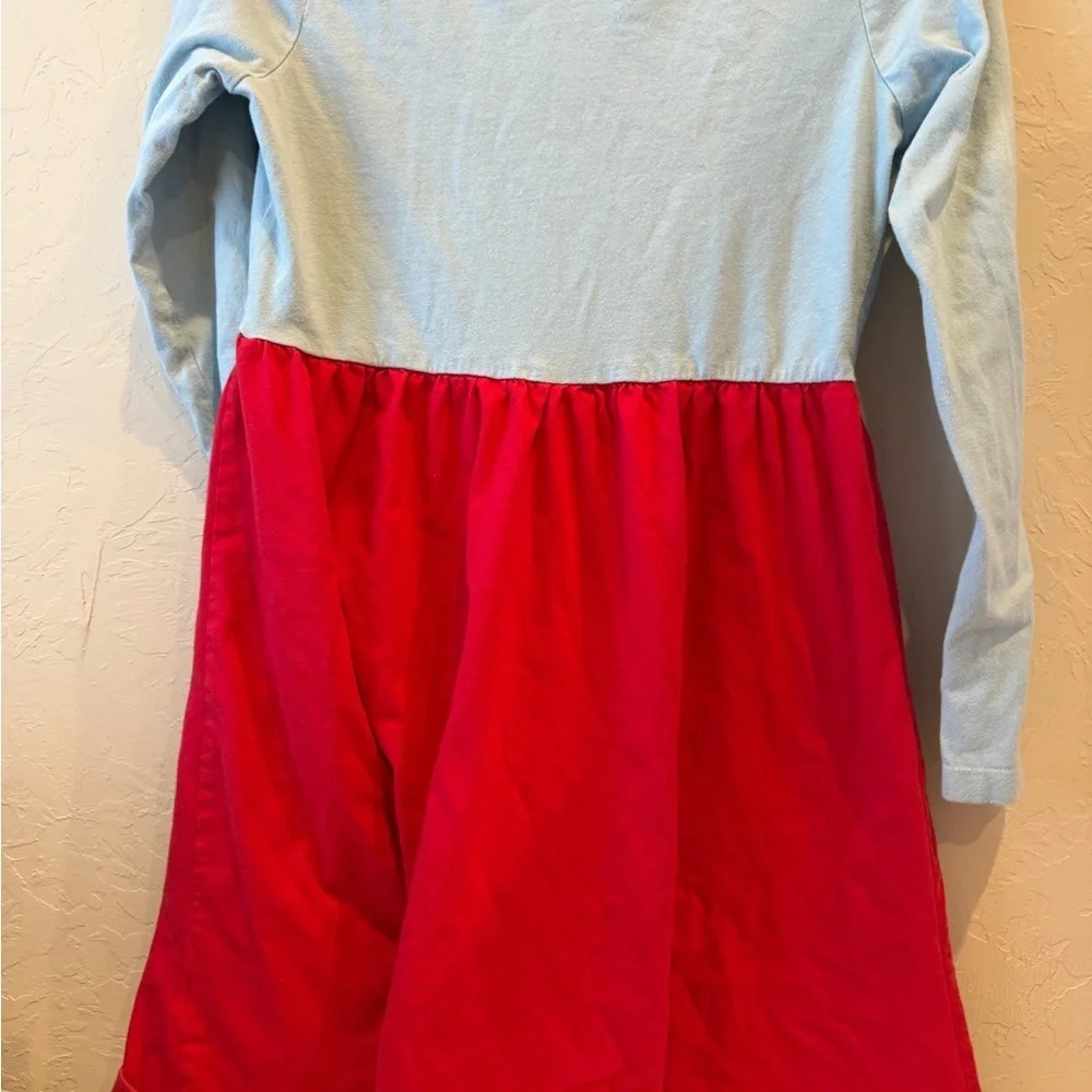 Mini Boden festive snowman appliqué dress
